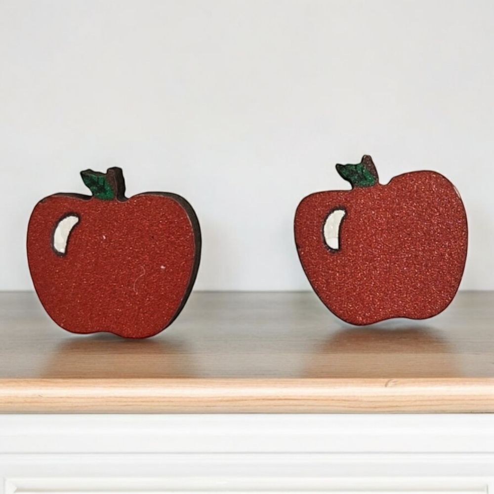 Red Apple Wooden Earrings Fruit Student Teacher Gift Cute School Appreciation